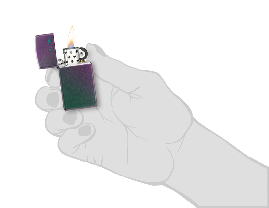 slim schimmerndes zippo-logo