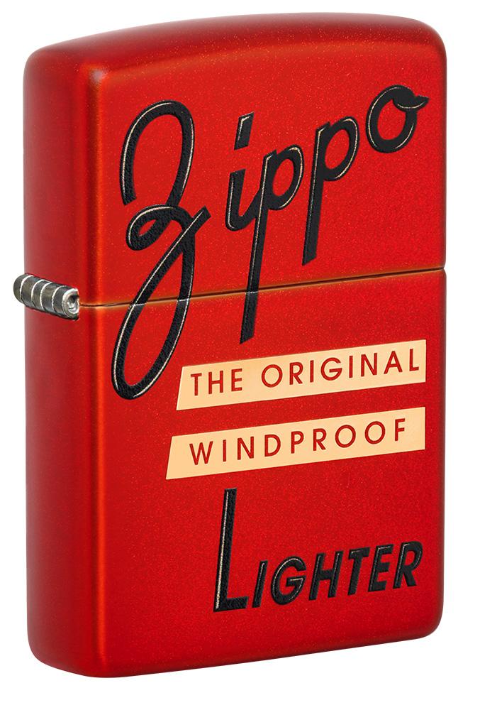 zippo-design mit rotem kartondeckel