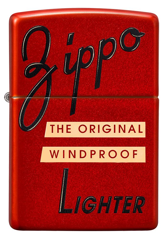 zippo-design mit rotem kartondeckel