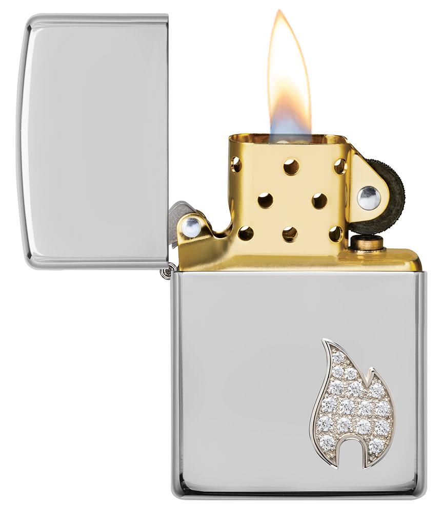 flammenemblem aus sterlingsilber