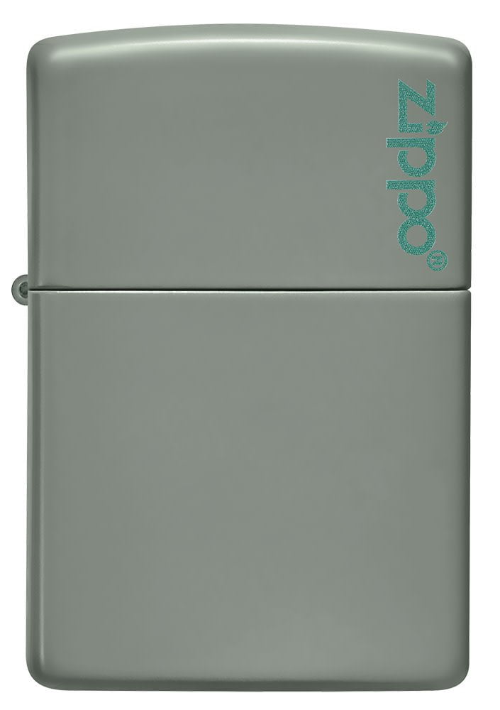 klassisches zippo-logo in salbei
