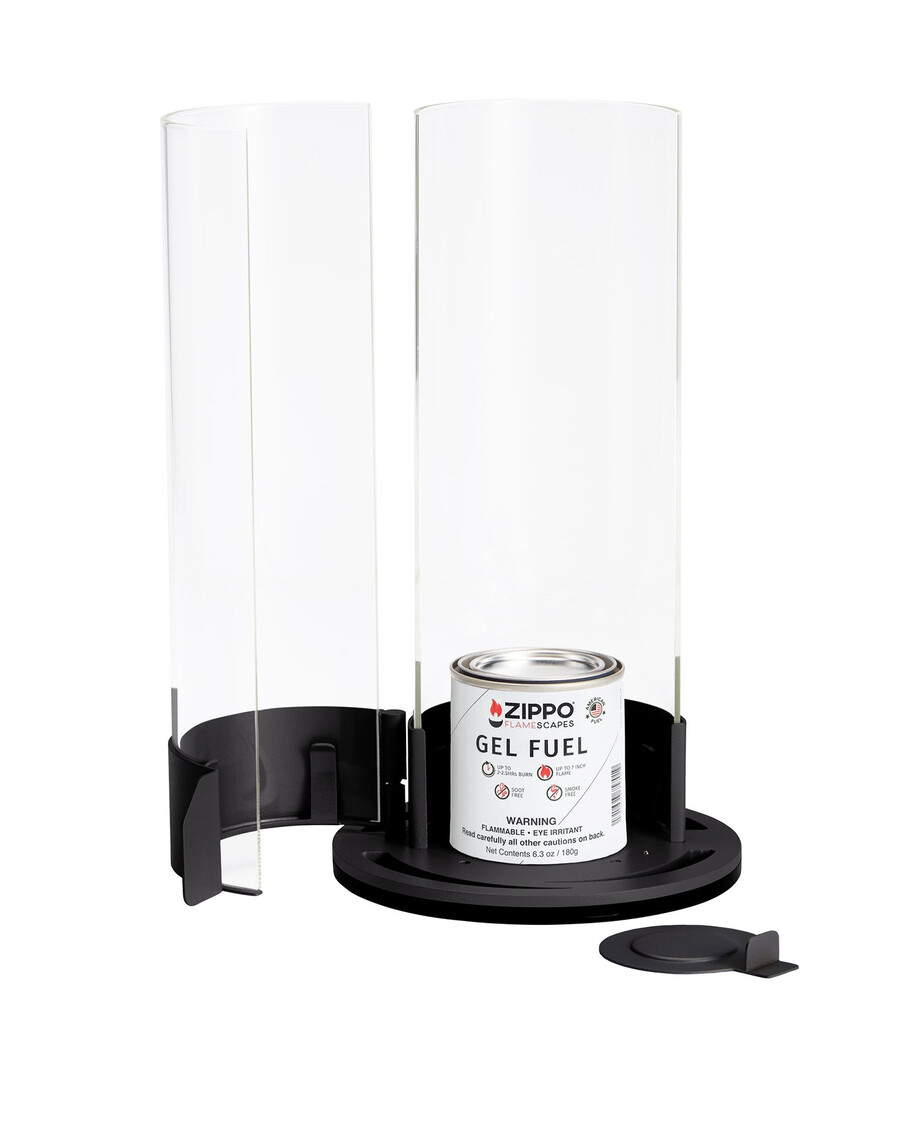 flamescapes spiral-feuerelement mit brennstoff