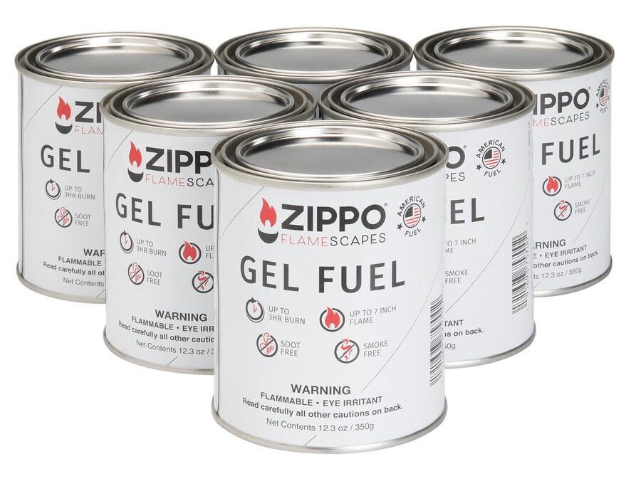 zippo flamescapes gel fuel 350g 6er-packung xl
