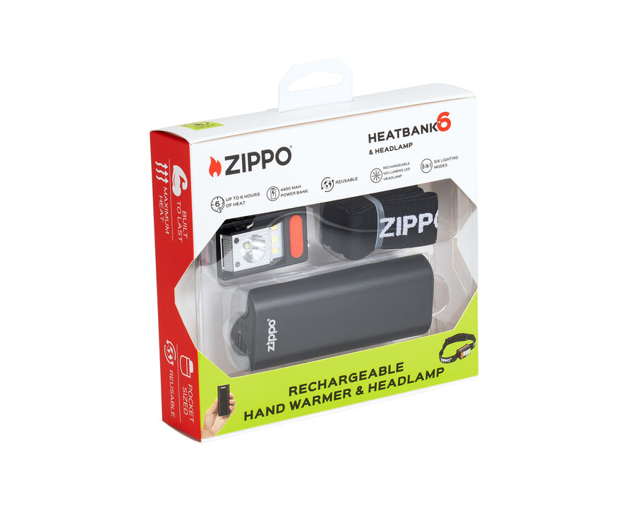 black heatbank 6 wiederaufladbares handwärmer- und stirnlampen-geschenkset